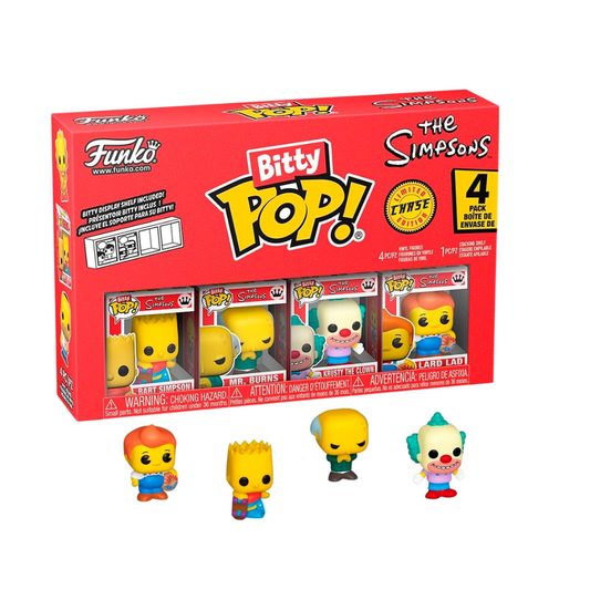 Funko Bitty Pop - The Simpsons - Bart, Sr Burns, Krusty, Lard lad