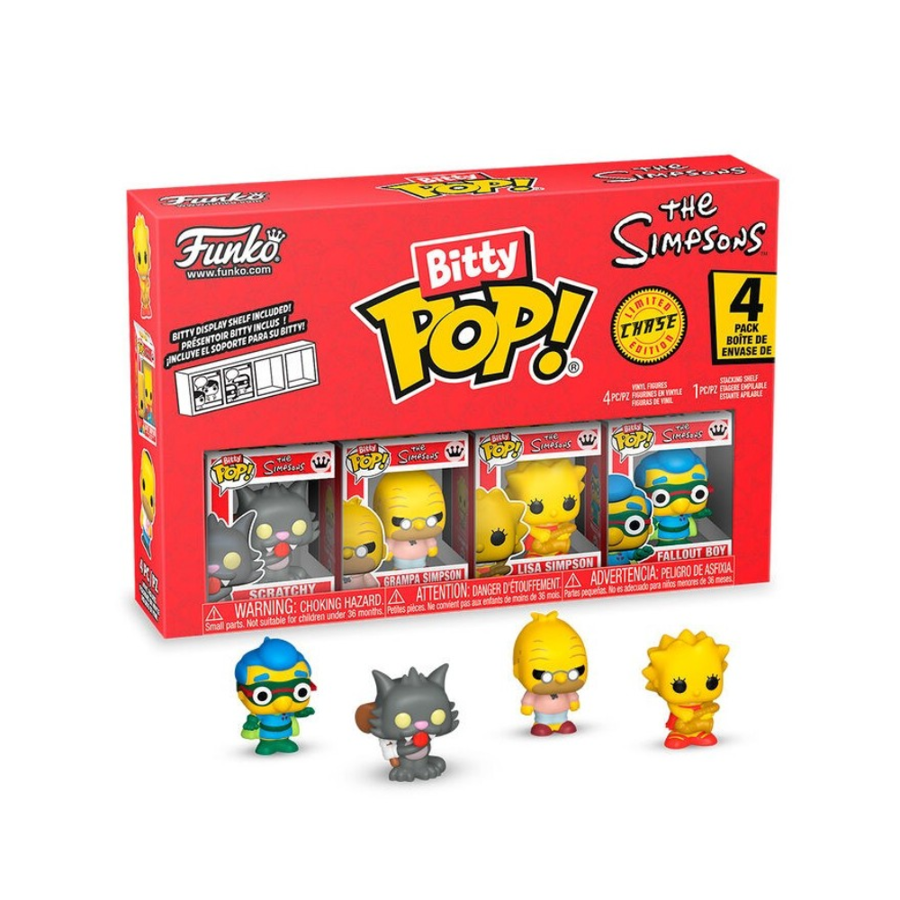 Funko Bitty Pop - The Simpsons - Tomy, Abuelo, Lisa, Chico Fisión