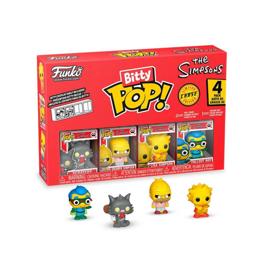 Funko Bitty Pop - The Simpsons - Tomy, Abuelo, Lisa, Chico Fisión