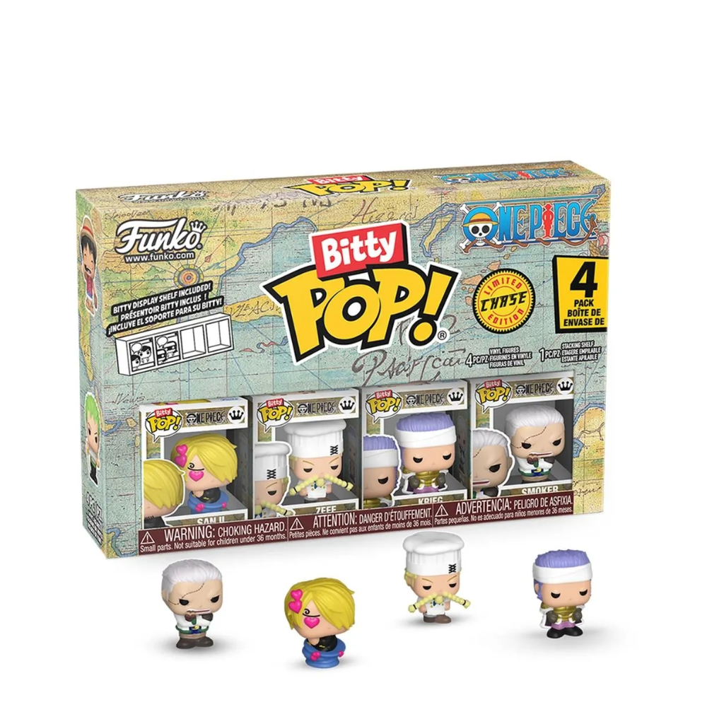 Funko Bitty Pop - One Piece - Saji, Zeff, Krieg, Smoker