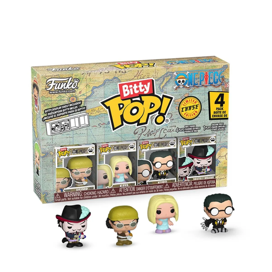 Funko Bitty Pop - One Piece - Usopp, Kaya, Kuro, Dracule Mihawk