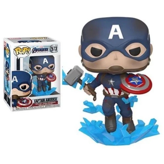 Funko Pop  - Marvel Avengers End Game - Captain America with broken shield and Mjornil