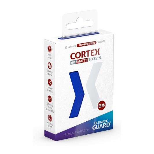 Accesorio TCG - 60 Protectores CORTEX Azul Mate - Tamaño Japones