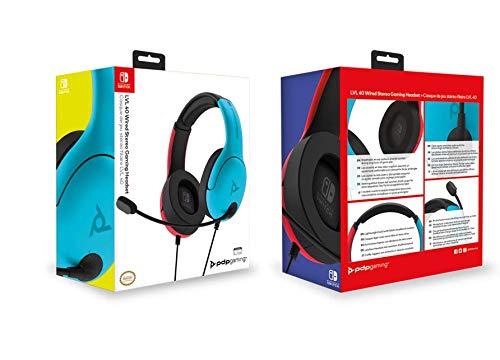 Accesorio - Audifono - Headset Nintendo Switch LVL 40 Azul/Rojo Neon - PDP