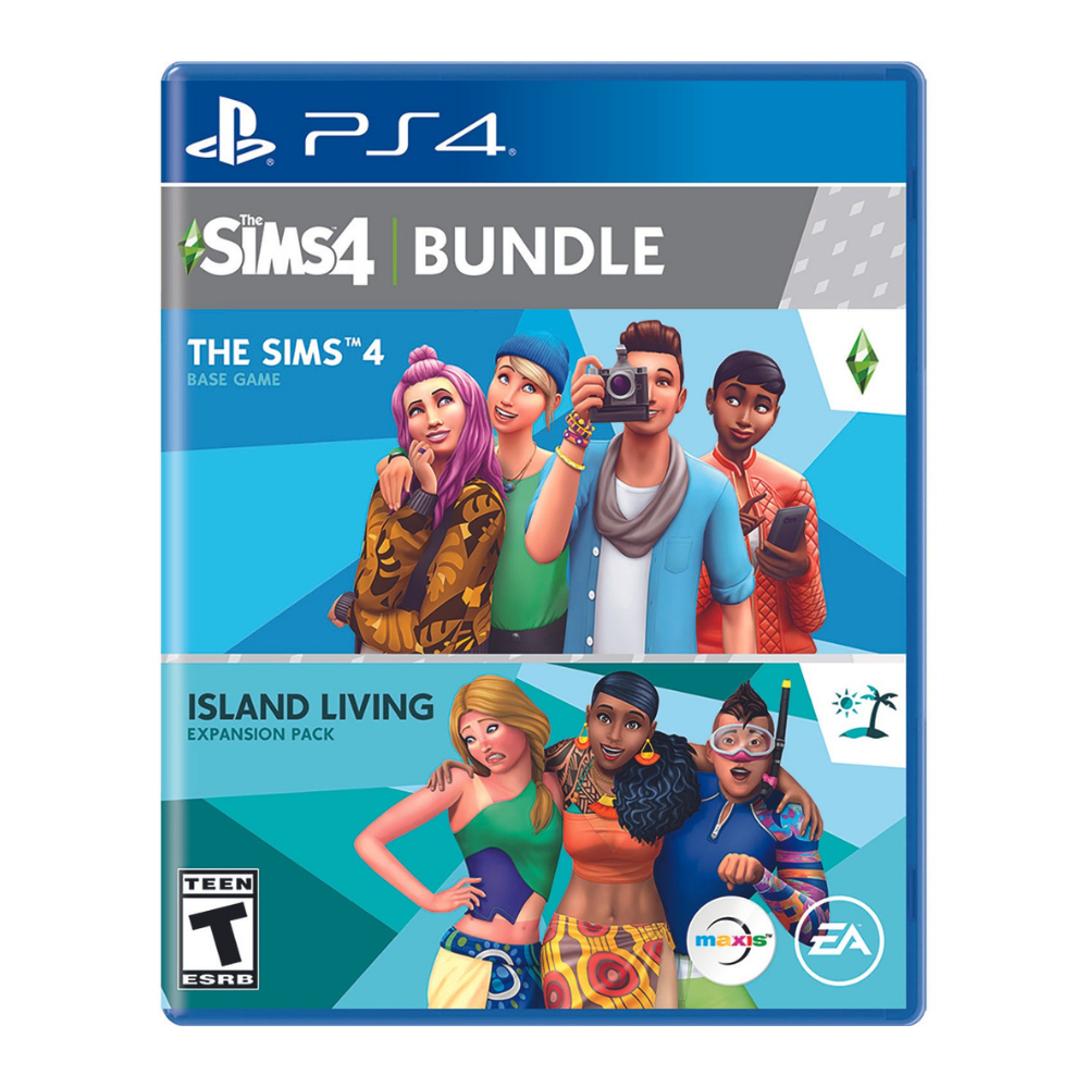 PS4 - Sims 4 & Island Living Expansion Pack Bundle (2 Games in 1) - Fisico - Usado