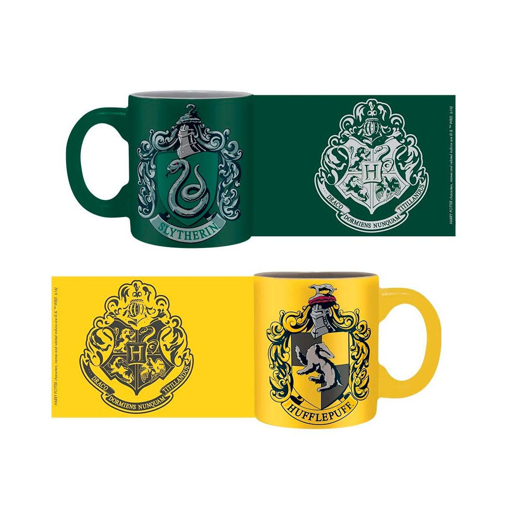 AbyStyle - Mug - Harry Potter 2 Espresso Mugs - Slytherin & Hufflepuff