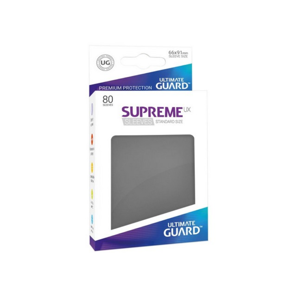 TCG Accesorio - Sleeves Ultimate Guard Color Gris Oscuro para 80 Cartas  - Tamaño Estandar