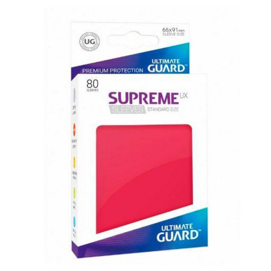 TCG Accesorio - Sleeves Ultimate Guard Color Rojo para 80 Cartas   - Tamaño Estandar