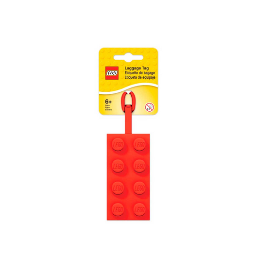 Lego Iconic - Etiquetas para Equipaje X2 Unidades Rojo