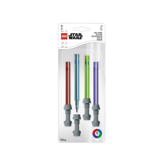 Lego Iconic - Esferos Star Wars Sables de Luz Gel X3 Unidades