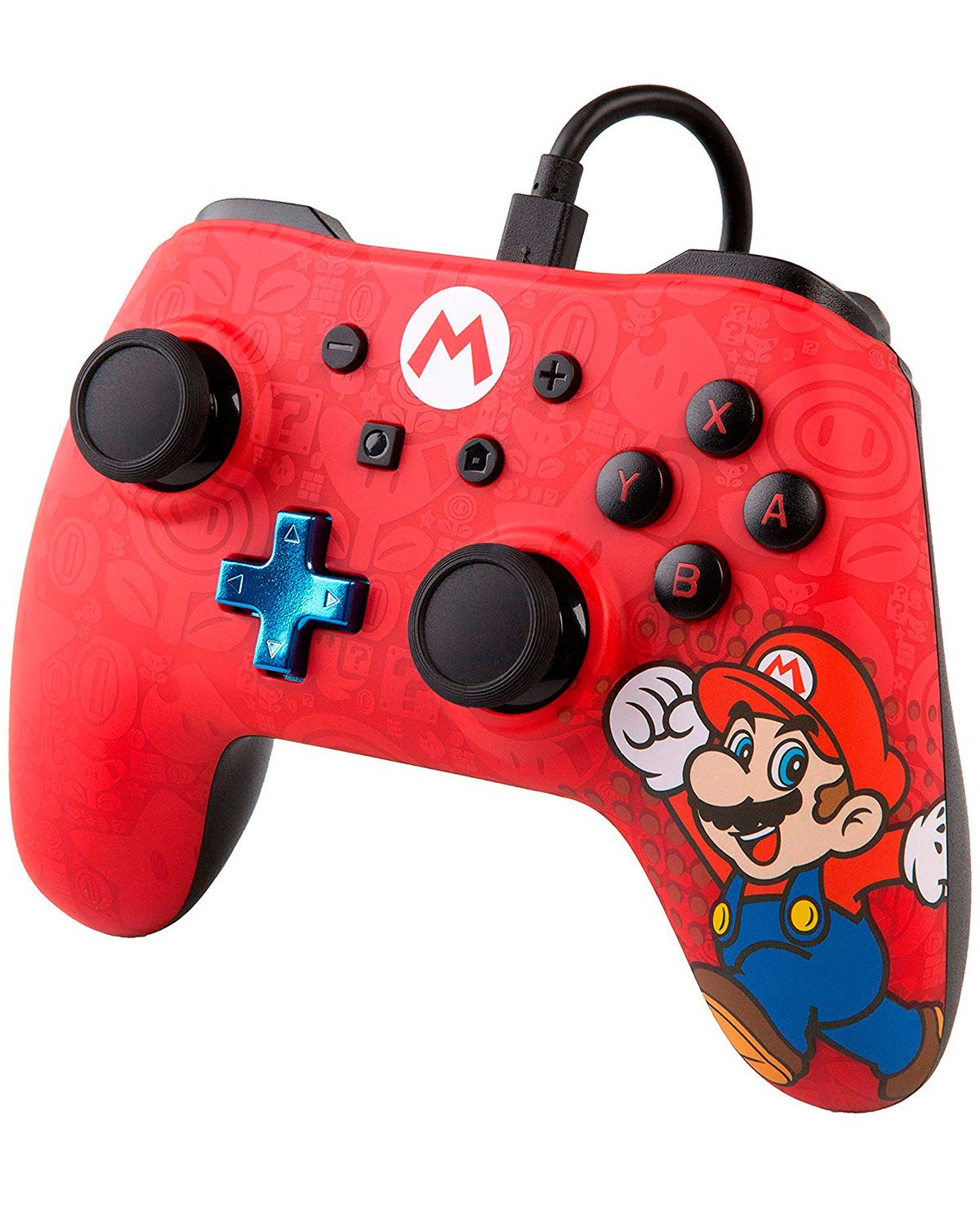 Accesorio - Switch - Control Alambrico Super Mario Rojo y negro - Power A
