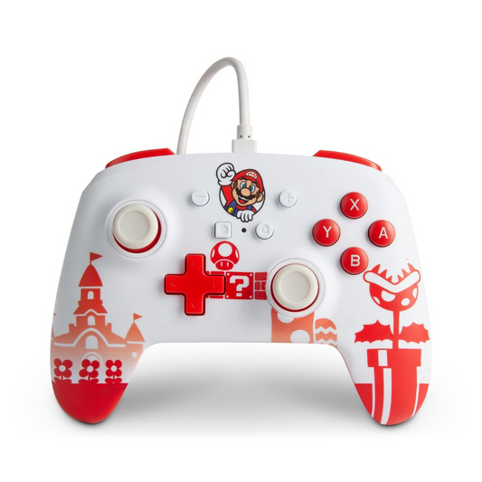 Accesorio - Switch - Control Alambrico Mario Bros Rojo y blanco - Power A