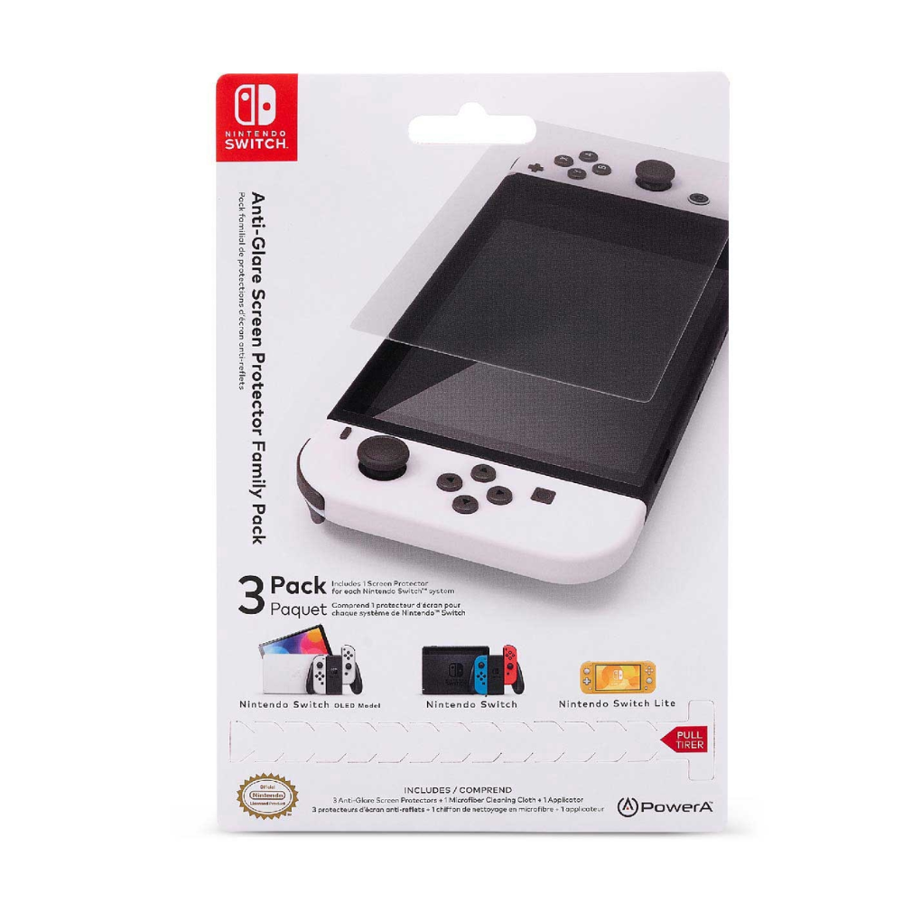 Accesorio - Switch  - Kit de 3 Protectores de pantalla (Screen Protector) - Power A