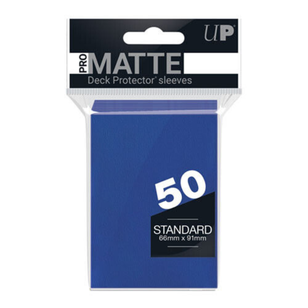 Accesorio TCG - Sleeve Color Azul Mate para 50 Cartas - Tamaño Estandar