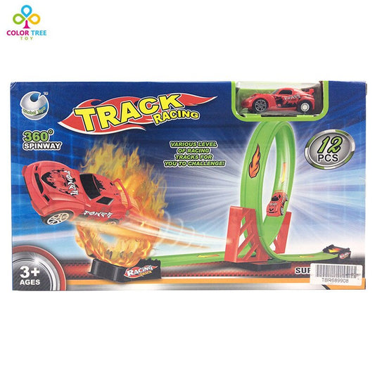 Juguete - Pista - Tracj racing - Verde y rojo