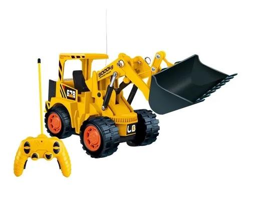 Juguete - Carro a Control Remoto - Maquina Retroexcavadora con Brazo Articulado R/C
