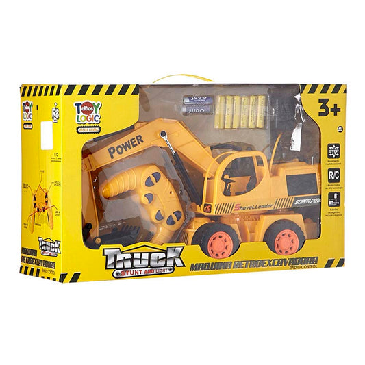 Juguete - Carro de Control Remoto - Maquina Retroexcavadora con Pala Mecanica R/C