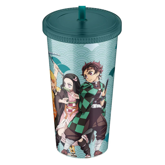 AbyStyle - Kimetsu no Yaiba (Demon Slayer - Vaso decorado - con pitillo