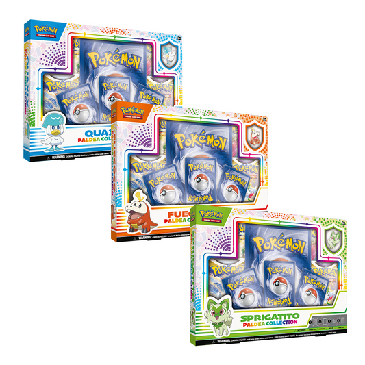 TCG Pokémon  - Colección Paldea Sprigatito, Fuecoco o Quaxly (Spanish)