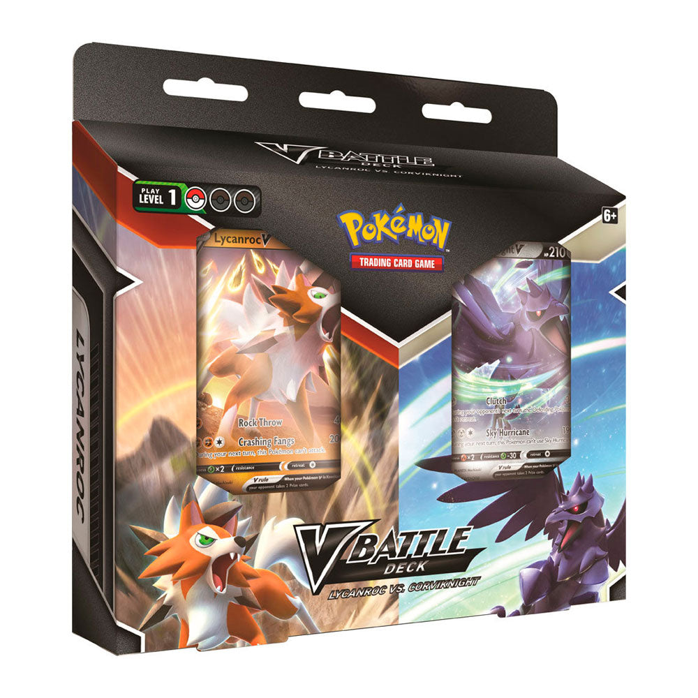 TCG Pokémon - Baraja de Batalla V: Lycanroc V Vs Corviknight V Set Doble (Spanish)
