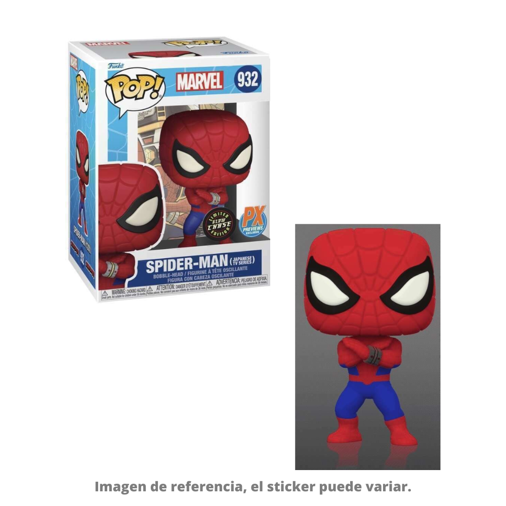 Funko Pop - Marvel Spider-Man - Spider-Man (Japanese TV Series) - GITD Edicion Especial Chase