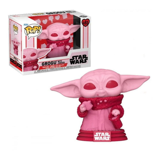 Funko Pop  - Star Wars The Mandalorian - Grogu with Cookies Saint ValantineÃ‚Â´s Edition