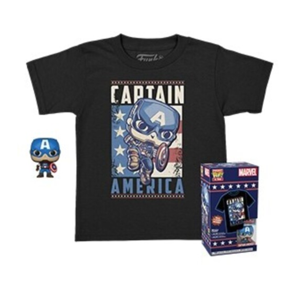 Funko Pop & Tee - Captain America - Talla XL